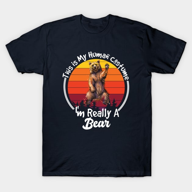 this is my human costume i'm really a bear vintage T-Shirt by youki